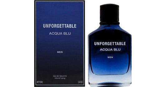 GLENN PERRI "UNFORGETTABLE ACQUA BLUE" M 3.4OZ EDT SP---"NOT ALLOWED TO SALE ONLINE"