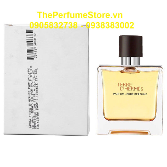 HERMES TERRE D'HERMES M PURE PERFUME 2.5 OZ  TESTER