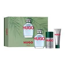 HUGO BOSS HUGO M EDT 3 PCS 4.2 OZ + 1.7 OZ SG + 2.5 OZ DEO STICK SET