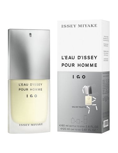 ISSEY MIYAKE " IGO " L'EAU D'ISSEY M EDT 3.4 OZ EDT 80ML+ 20ML CAP TO GO