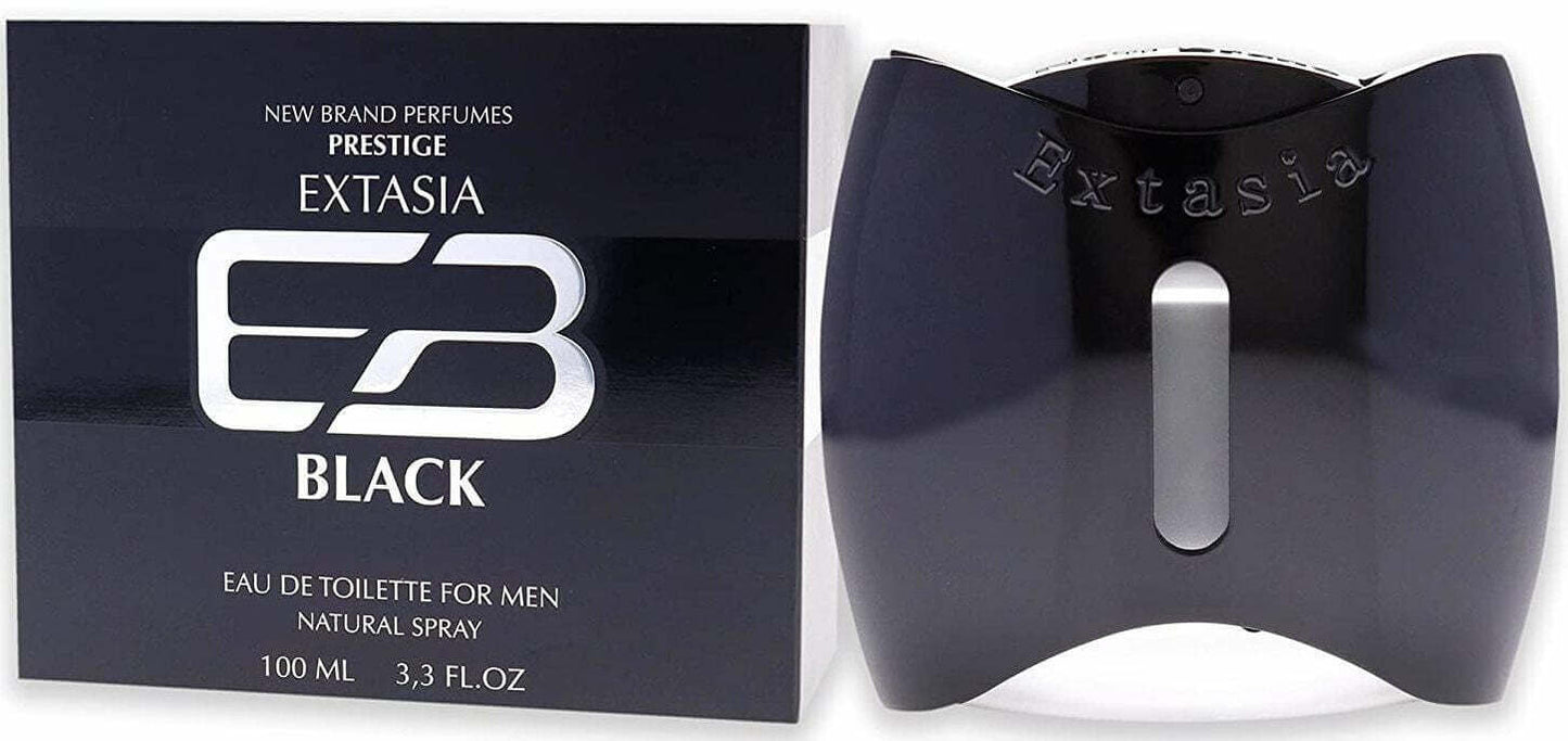 NEW BRAND EXTASIA BLACK M EDT 3.30Z SP